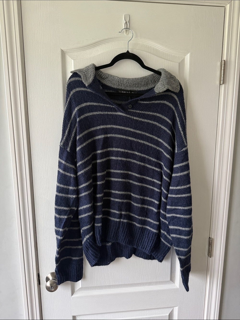 Lioness oversized varsity stripped knit